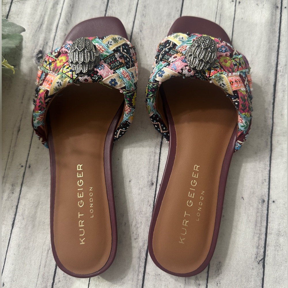New KURT GEIGER LONDON KENSINGTON FLAT SANDAL - Picture 4 of 8